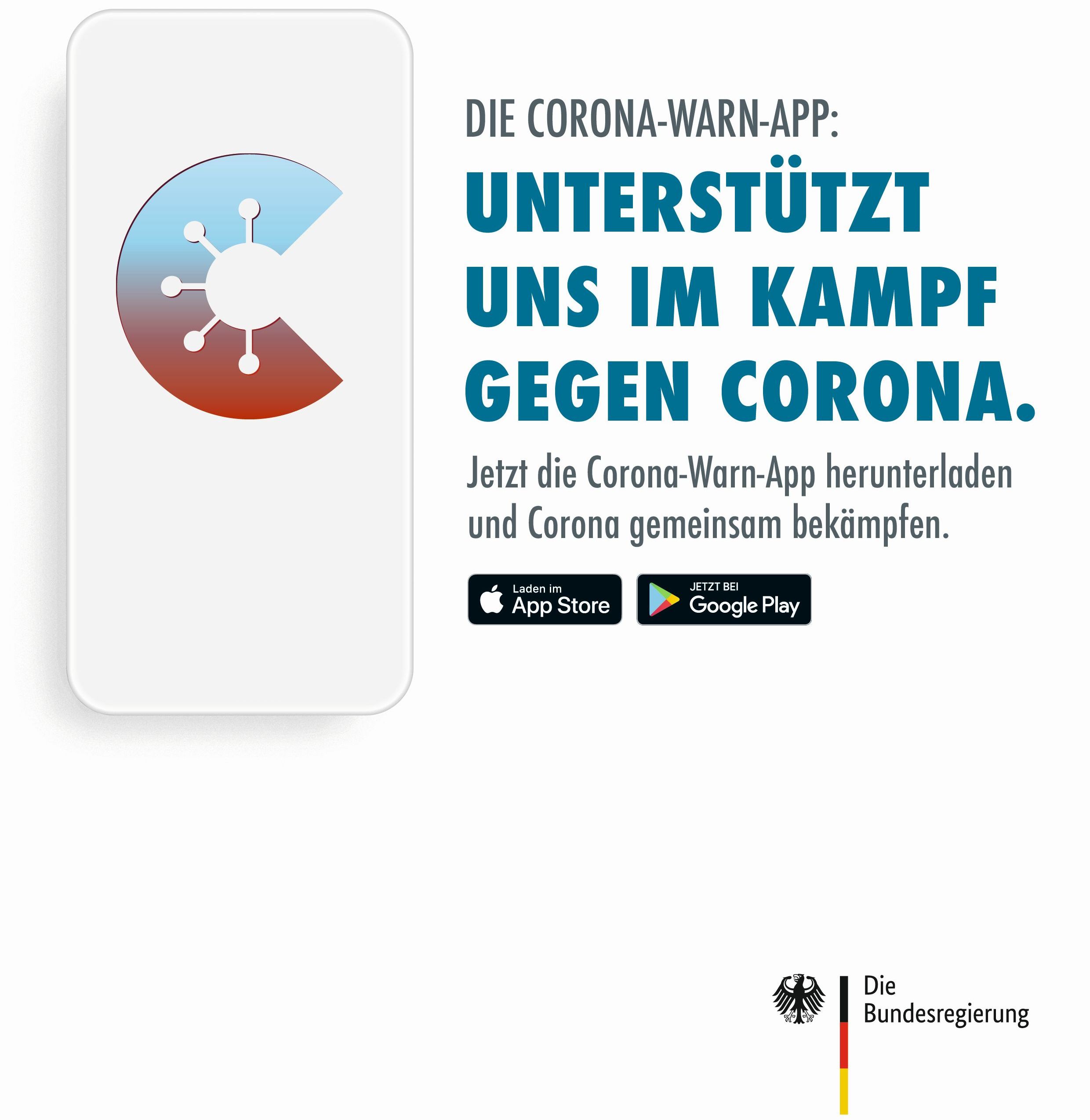  Corona-Warn App - öffnet mit einem Klick den Link im App Storezum Download 