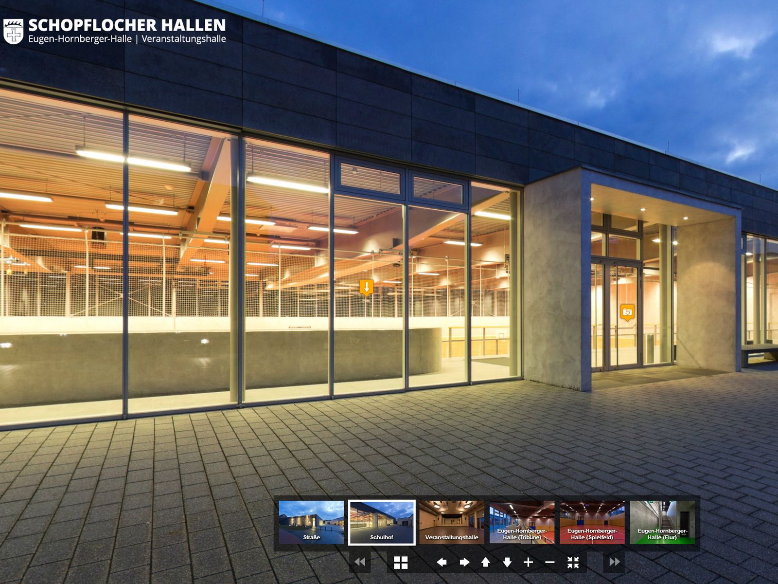  Virtueller Rundgang Hallen Gemeinde Schopfloch - Bei einem Klick öffnet sich der Rundgang 