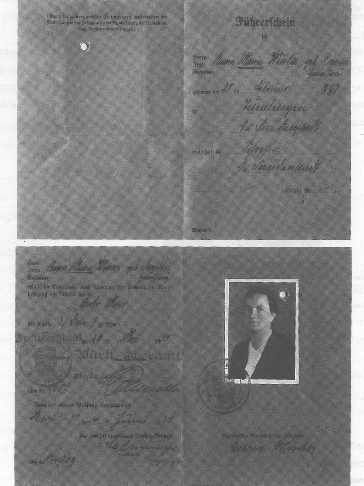  Schopflocher Skizzen Führerschein von Frau Winter - Bild wird mit einem klick vergrößert 