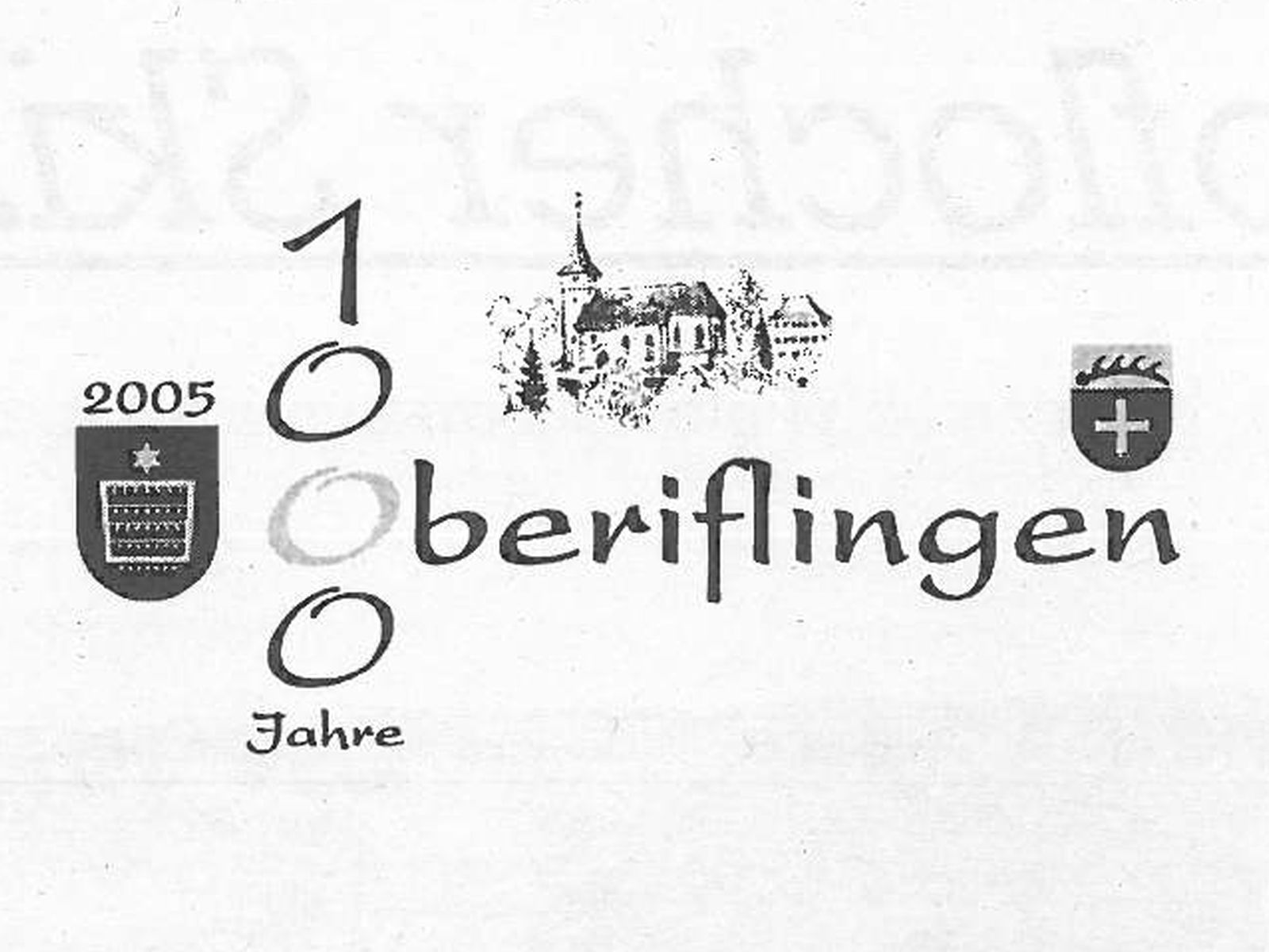  Schopflocher Skizzen Logo 1000 Jahr Feier Oberiflingen - Bild wird mit einem Klick vergrößert 