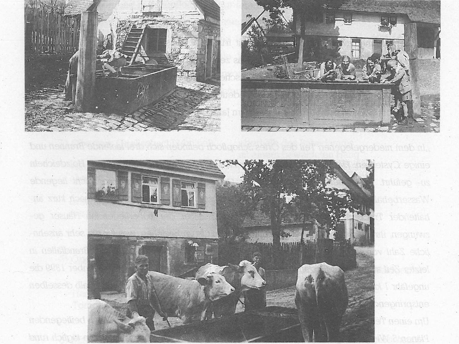  Schopflocher Skizzen Am Dorfbrunnen vermutlich im Jahr 1935 - Bild wird mit einem Klick vergrößert 