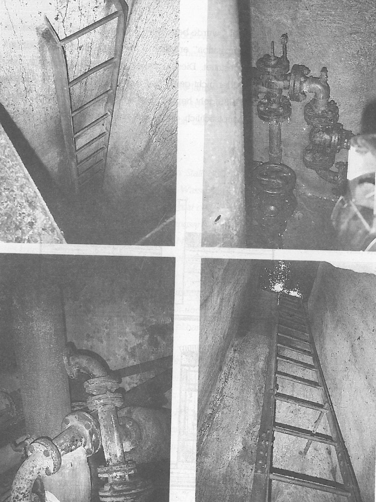  Schopflocher Skizzen Einstiegsleiter zum Widderschacht 2 und Überreste der Widderanlage - Bild wird mit einem Klick vergrößert 