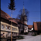 Ortsmitte Keckbauerhaus Maibaum im Jahr 1977