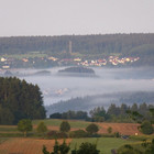 Blick vom Rödelsberg, der Herbst beginnt